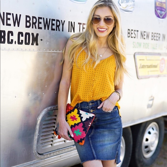 Grace & Lace Button up cami mustard - Picture 2 of 6